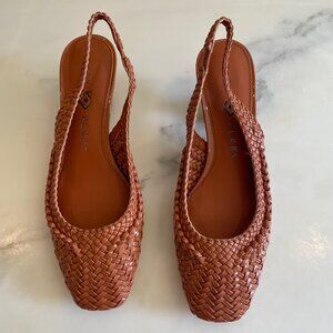 Katy Perry Laterr Woven Sling Back in Luggage, Size 6